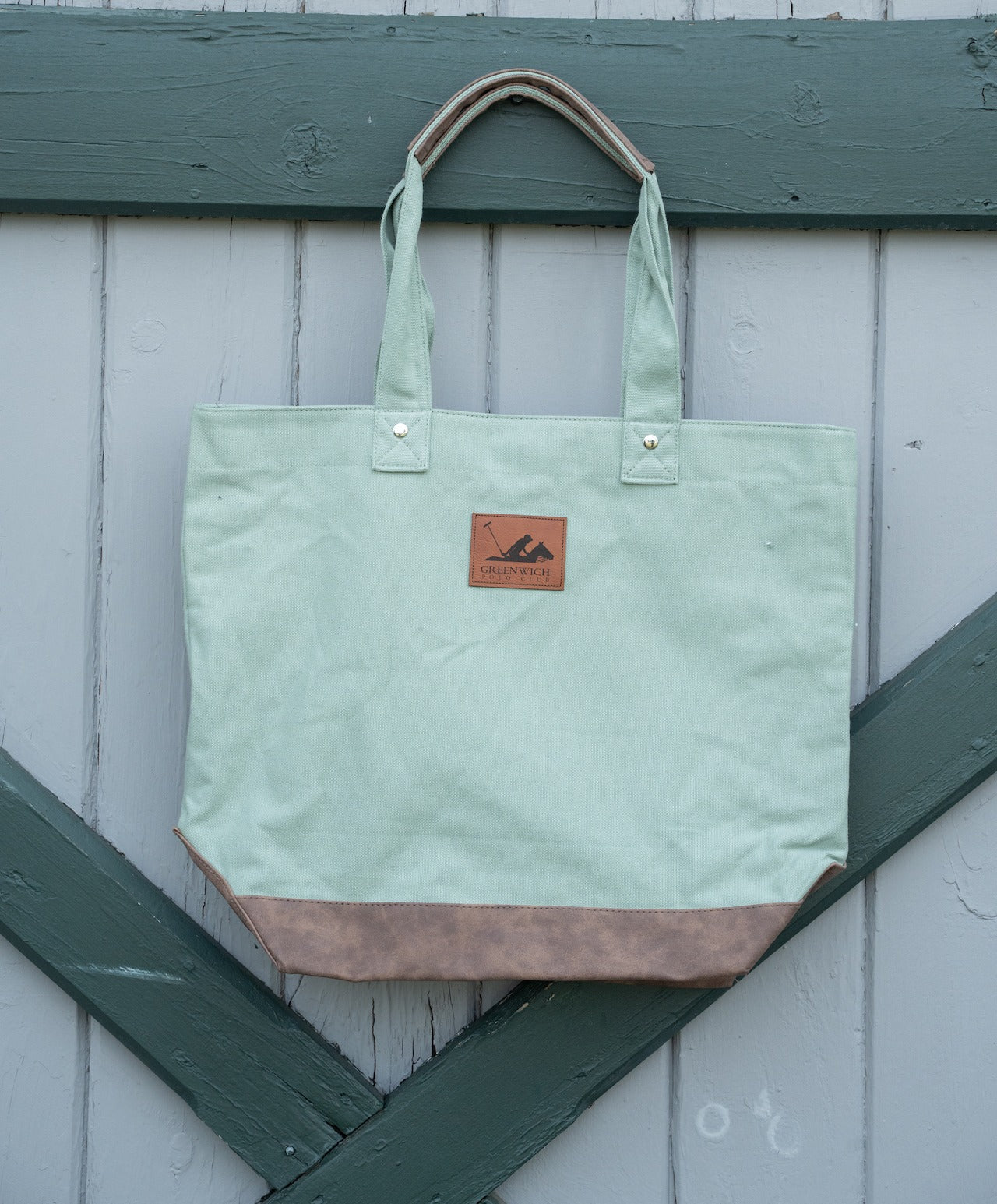 TOTE Leather Trimmed Tote