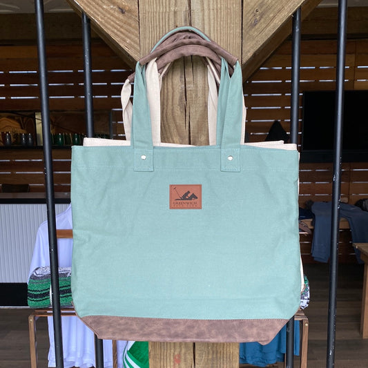 TOTE Leather Trimmed Tote