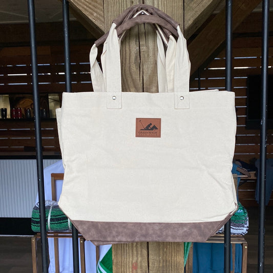 TOTE Leather Trimmed Tote