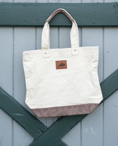 TOTE Leather Trimmed Tote