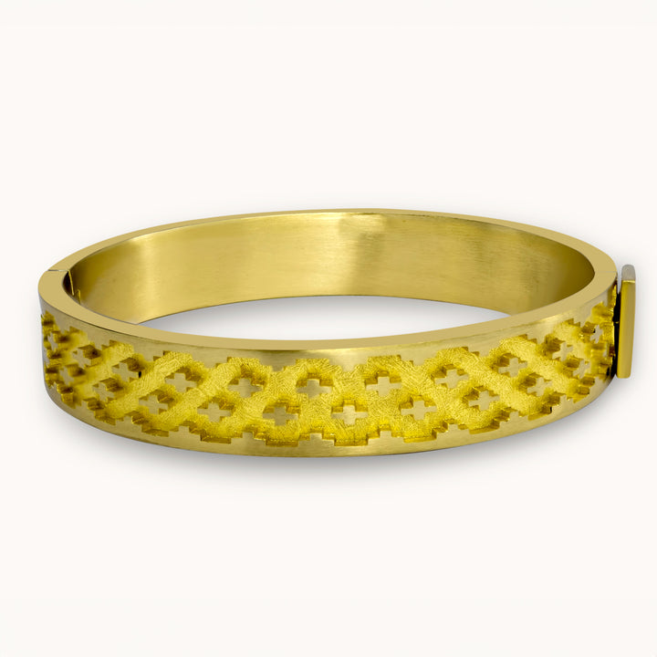 BRACELET - DeLong New York Santiago Polo Cuff Hand Polished Brass
