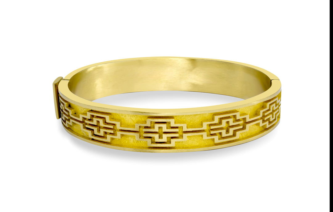 BRACELET - DeLong New York Santiago Polo Cuff Hand Polished Brass
