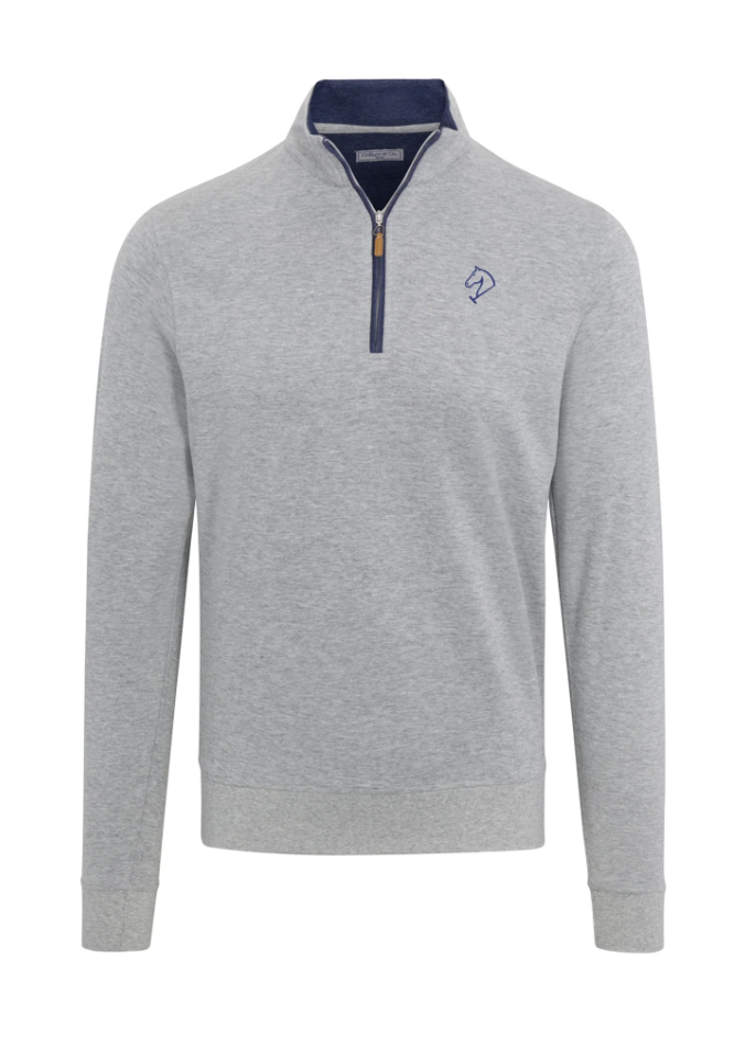 Greenwich Sound Polo x Collars & Co. Heather Cloud Cotton Quarter Zip